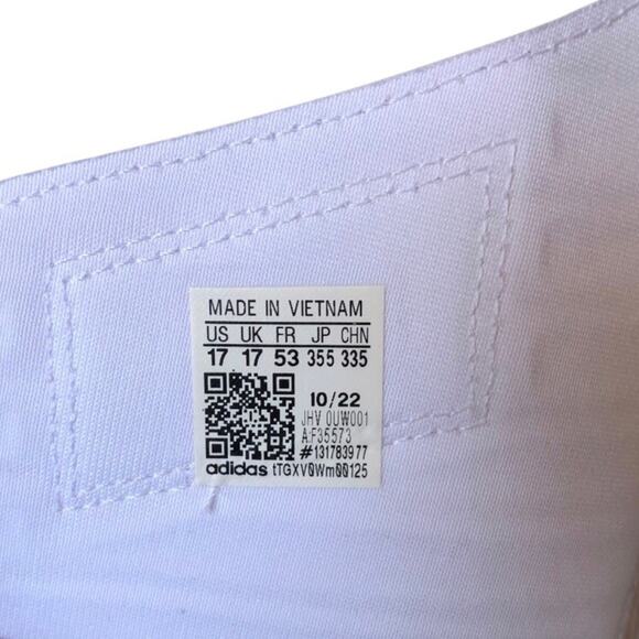 Adidas NIB Adissage Massage Post Workout Rejuvenation Slides White Black Size 17 - Picture 6 of 16